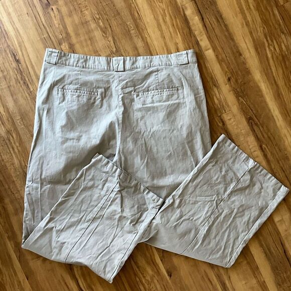 ASOS Design Curve Womens Pleated Front Cotton Blended Wide Leg Stone Pants Sz 18 - Picture 9 of 14